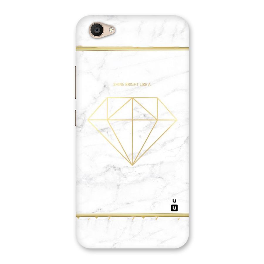 Bright Gold Diamond Back Case for Vivo V5 Plus