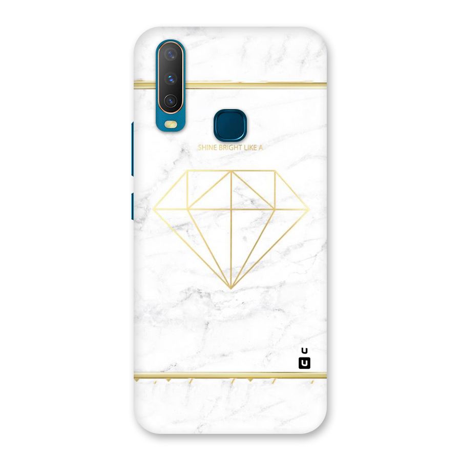 Bright Gold Diamond Back Case for Vivo Y11