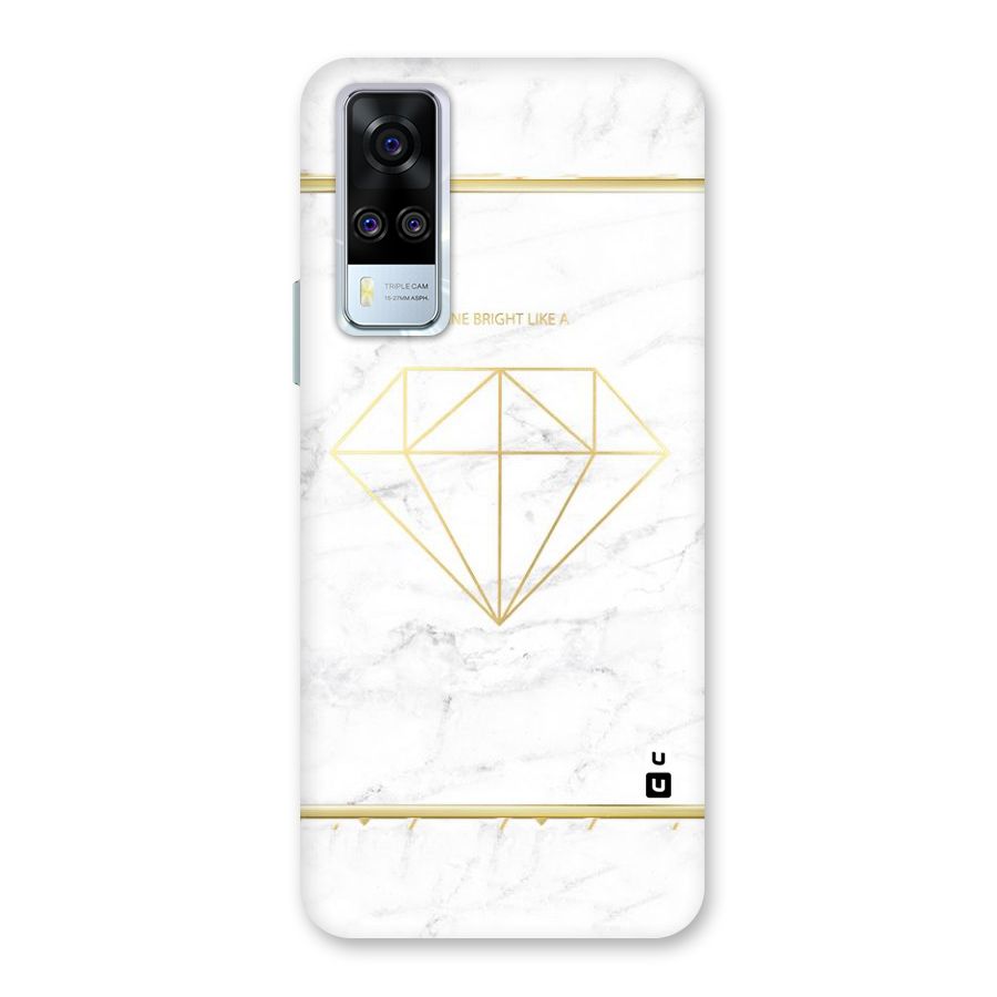 Bright Gold Diamond Back Case for Vivo Y31