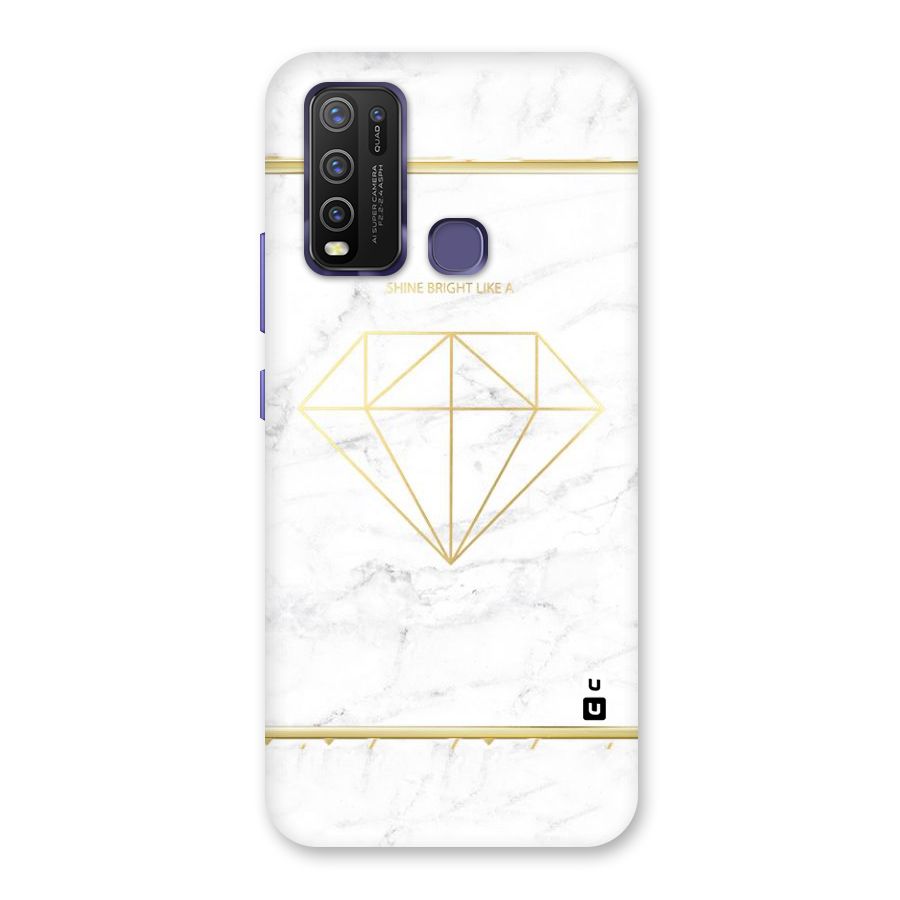 Bright Gold Diamond Back Case for Vivo Y50