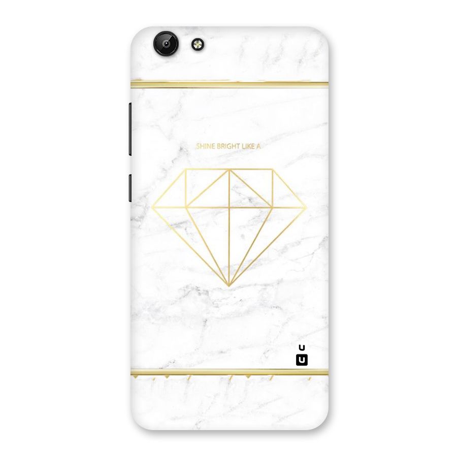 Bright Gold Diamond Back Case for Vivo Y69