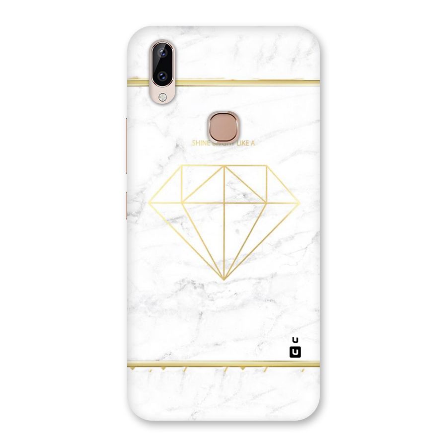 Bright Gold Diamond Back Case for Vivo Y83 Pro