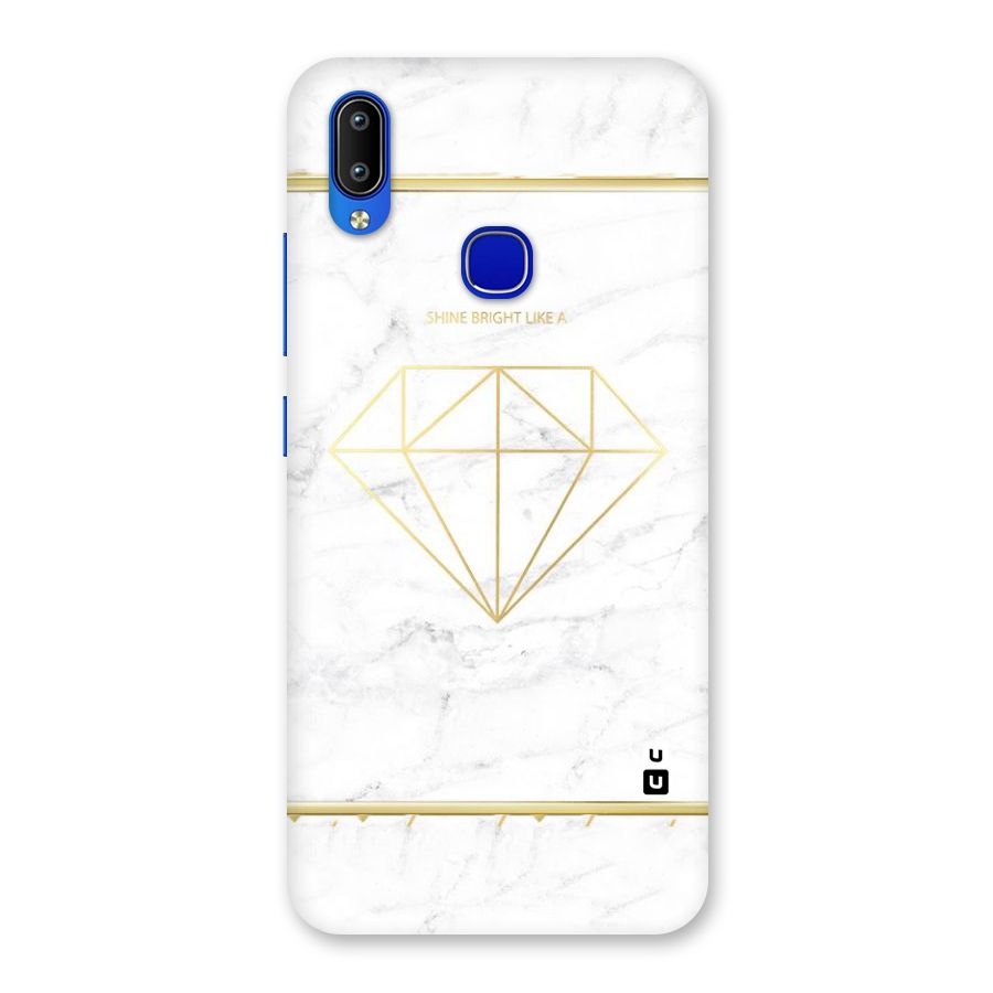 Bright Gold Diamond Back Case for Vivo Y91