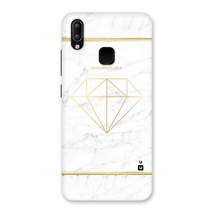 Bright Gold Diamond Back Case for Vivo Y93