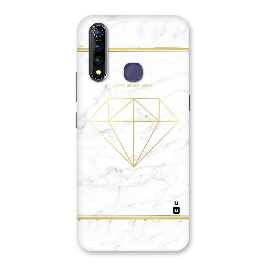 Bright Gold Diamond Back Case for Vivo Z1 Pro