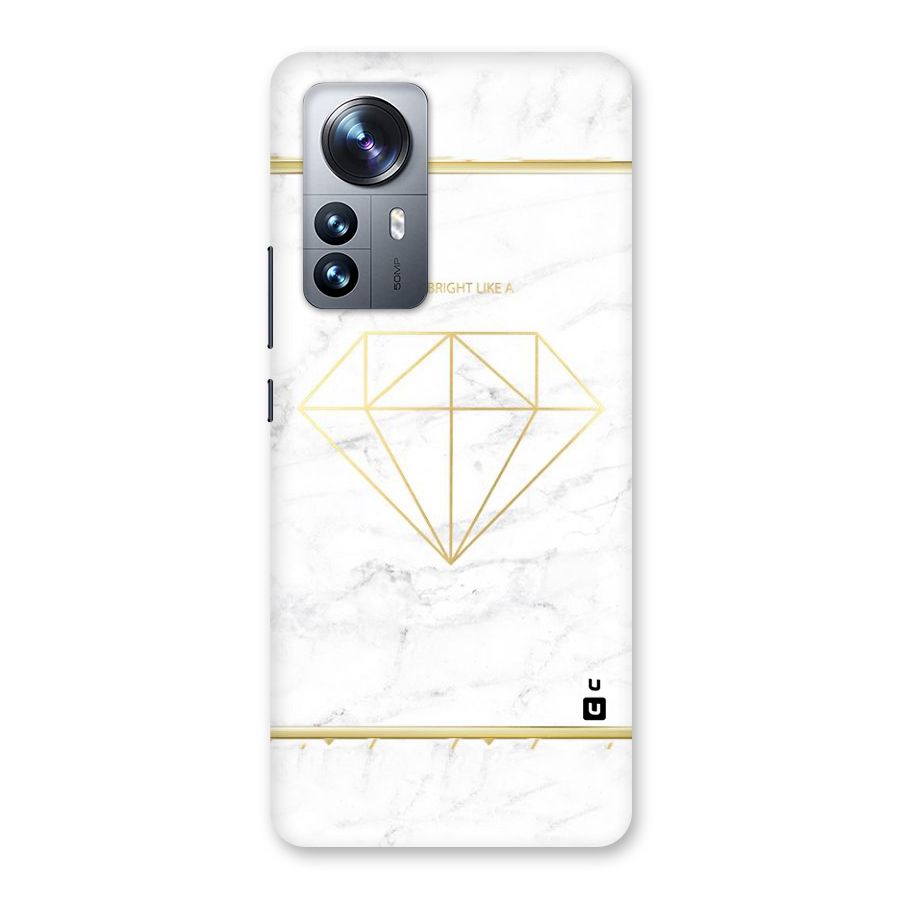 Bright Gold Diamond Back Case for Xiaomi 12 Pro