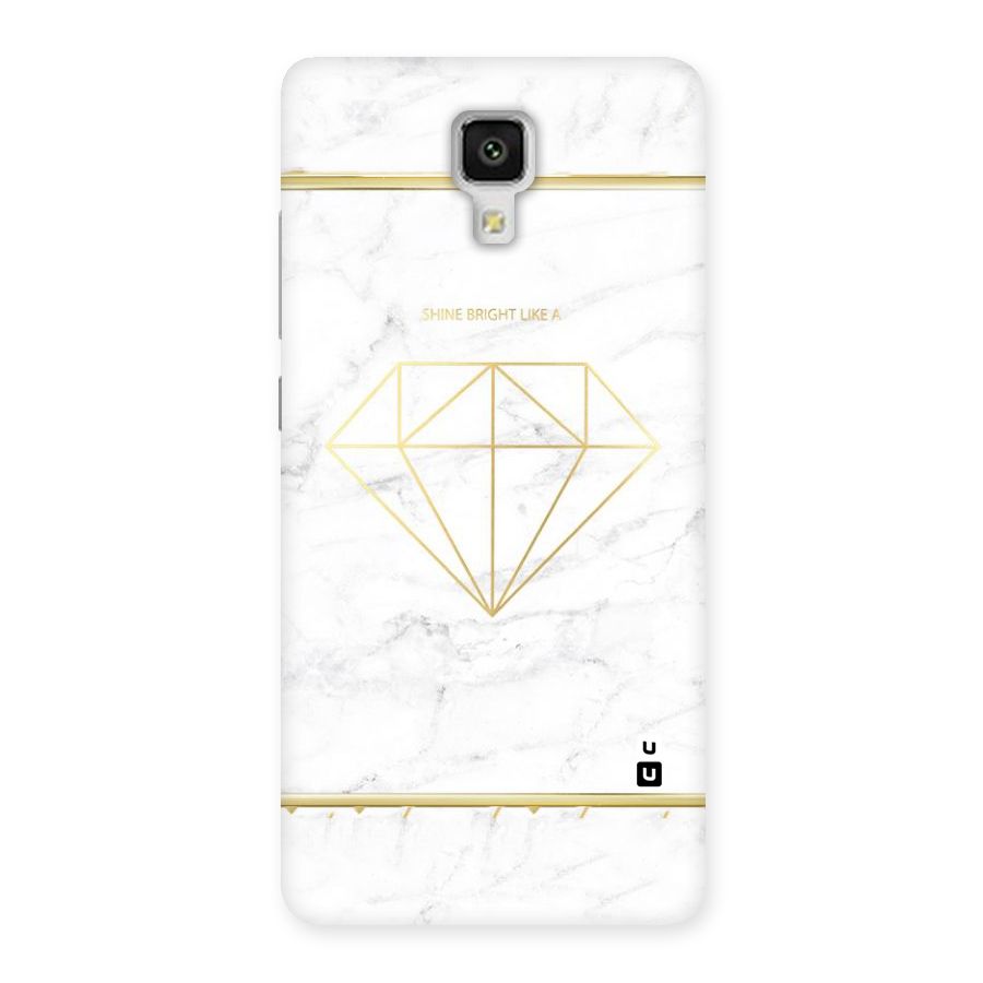 Bright Gold Diamond Back Case for Xiaomi Mi 4