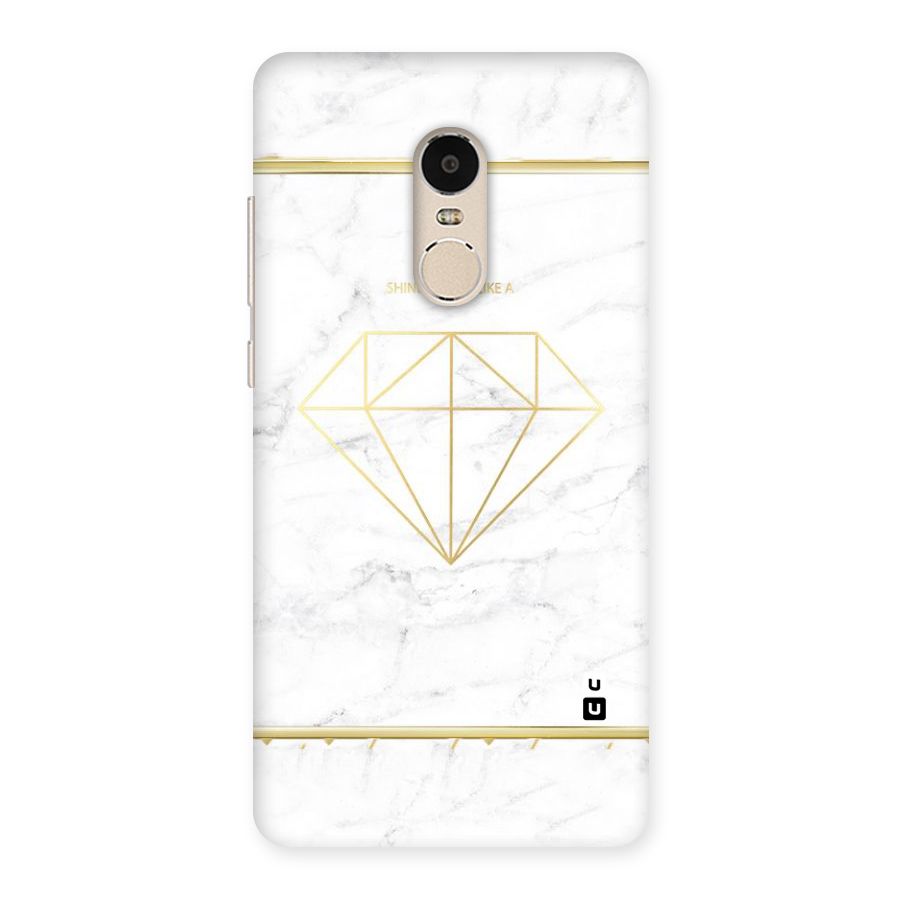 Bright Gold Diamond Back Case for Xiaomi Redmi Note 4