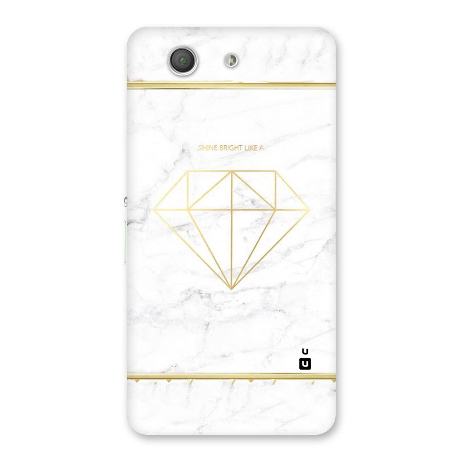 Bright Gold Diamond Back Case for Xperia Z3 Compact