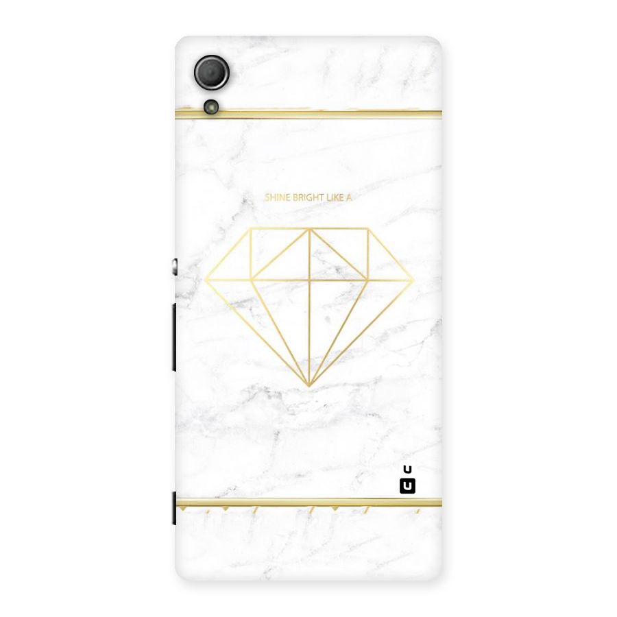 Bright Gold Diamond Back Case for Xperia Z4