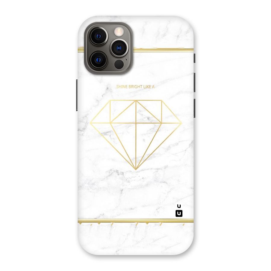 Bright Gold Diamond Back Case for iPhone 12 Pro