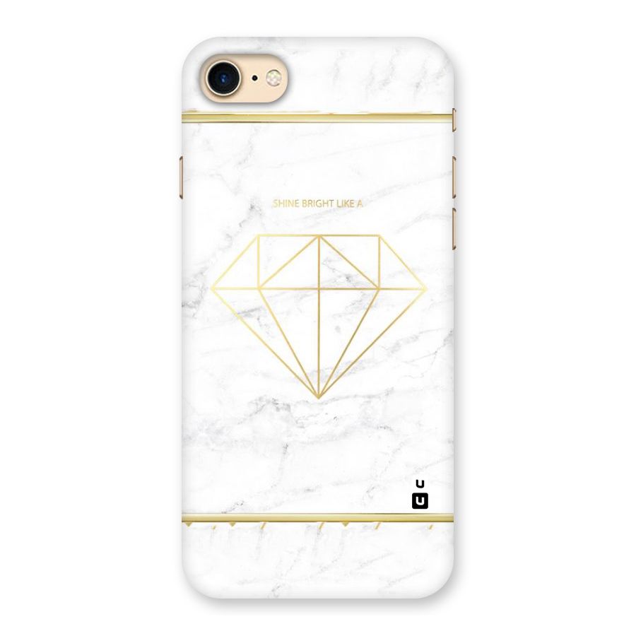 Bright Gold Diamond Back Case for iPhone 7