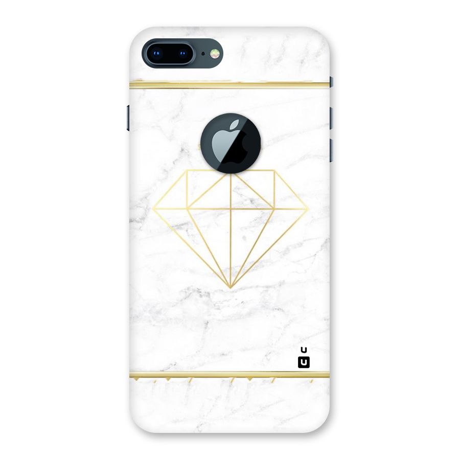 Bright Gold Diamond Back Case for iPhone 7 Plus Logo Cut