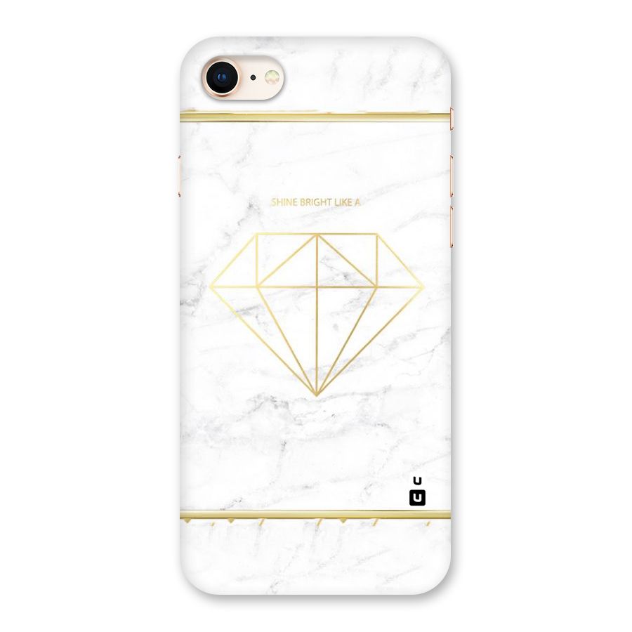 Bright Gold Diamond Back Case for iPhone 8