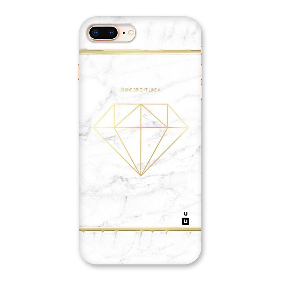 Bright Gold Diamond Back Case for iPhone 8 Plus
