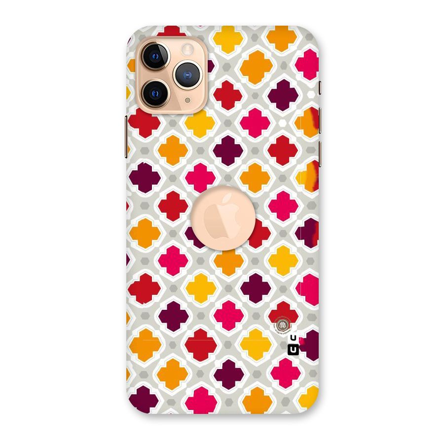 Bright Pattern Back Case for iPhone 11 Pro Max Logo Cut