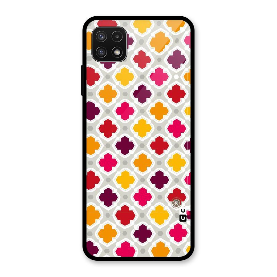 Bright Pattern Glass Back Case for Galaxy A22 5G