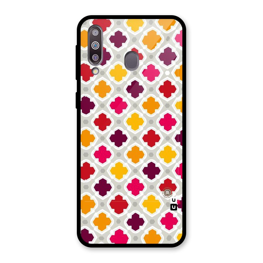 Bright Pattern Glass Back Case for Galaxy M30