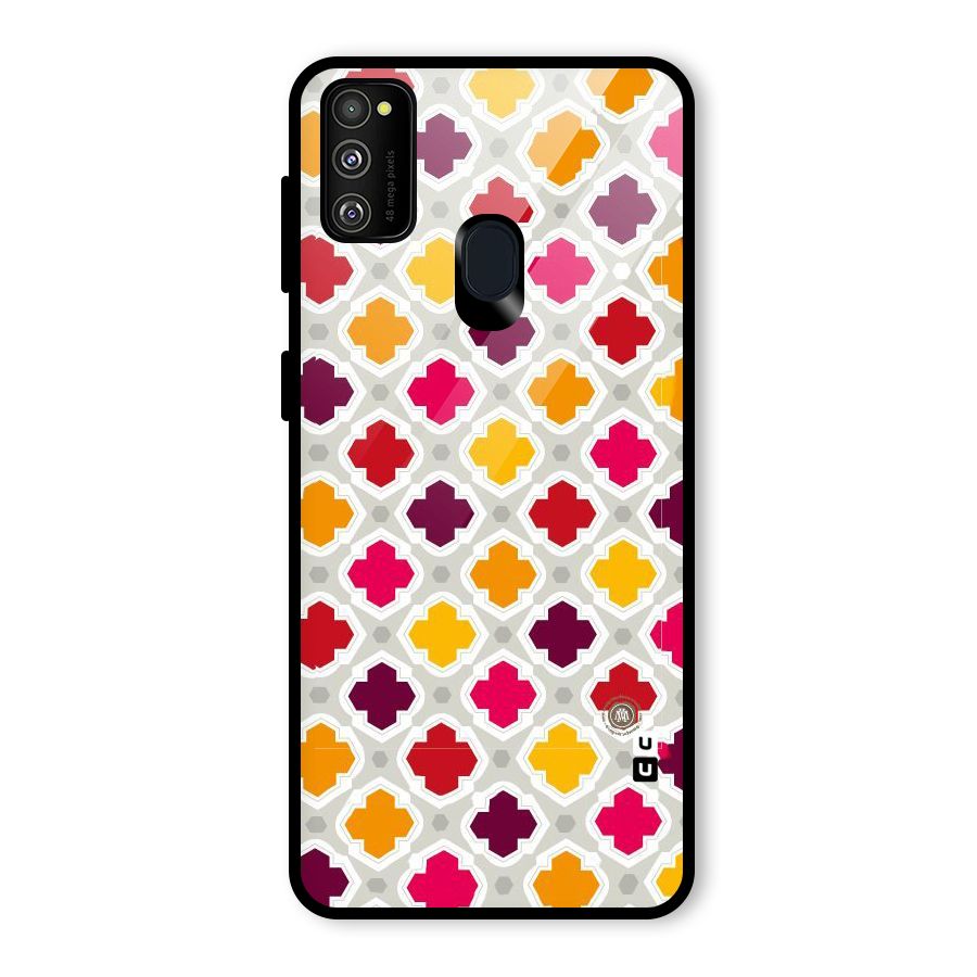 Bright Pattern Glass Back Case for Galaxy M30s