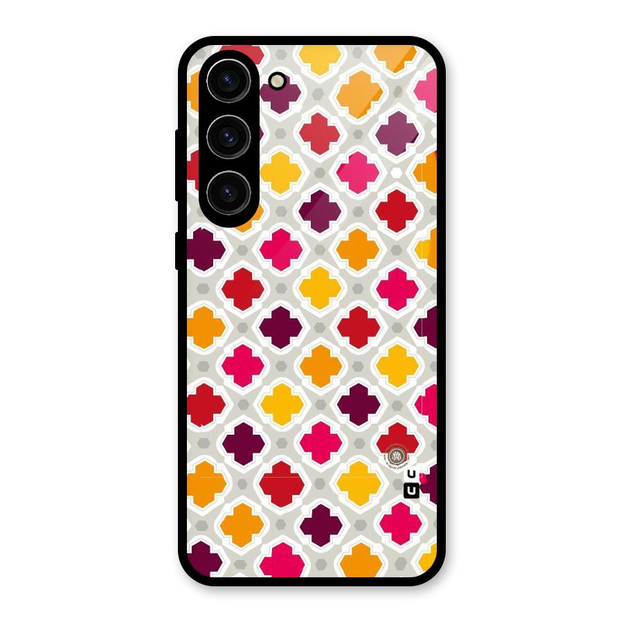 Bright Pattern Glass Back Case for Galaxy S23 Plus