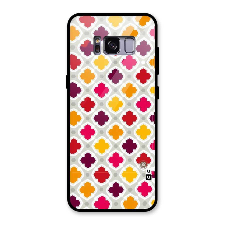 Bright Pattern Glass Back Case for Galaxy S8