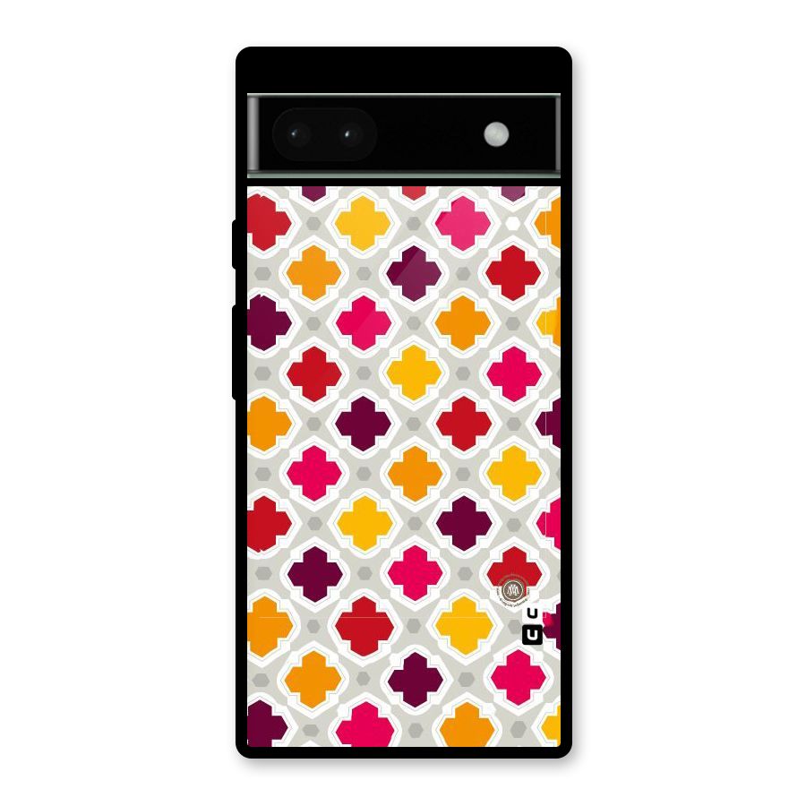Bright Pattern Glass Back Case for Google Pixel 6a
