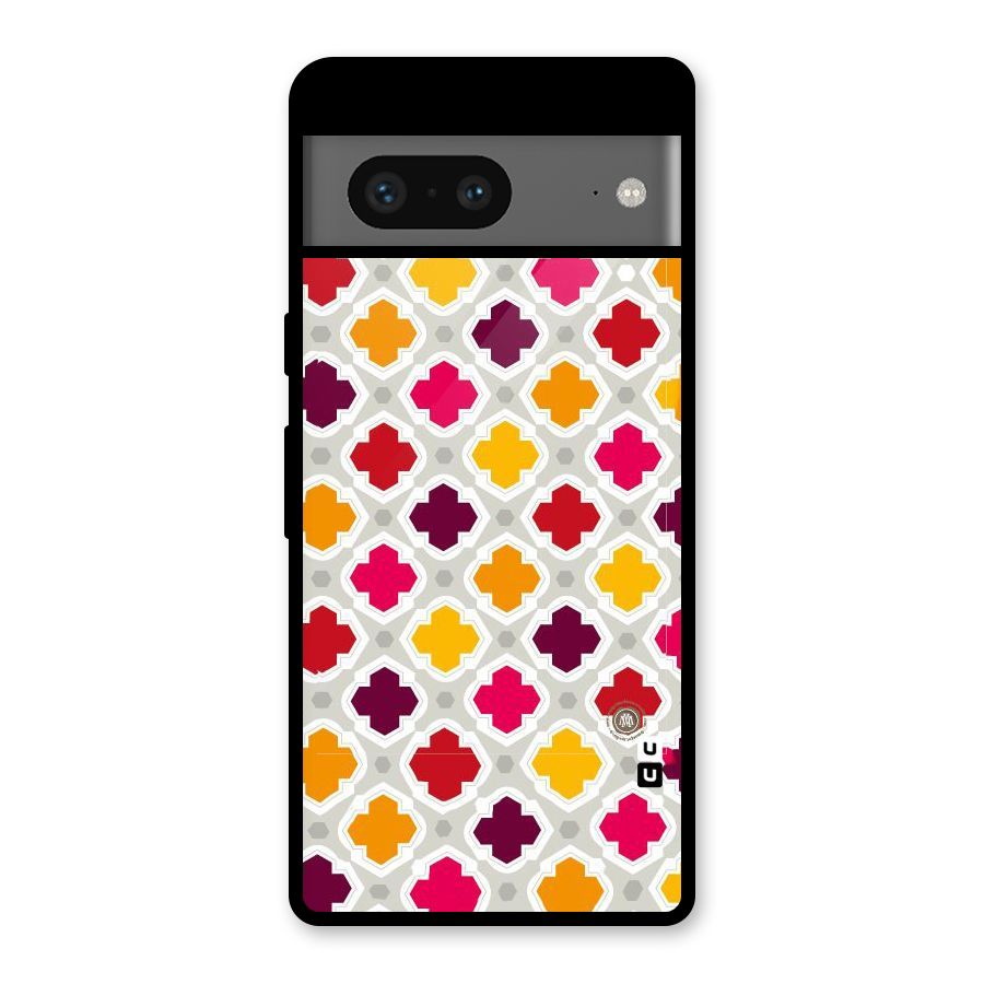Bright Pattern Glass Back Case for Google Pixel 7