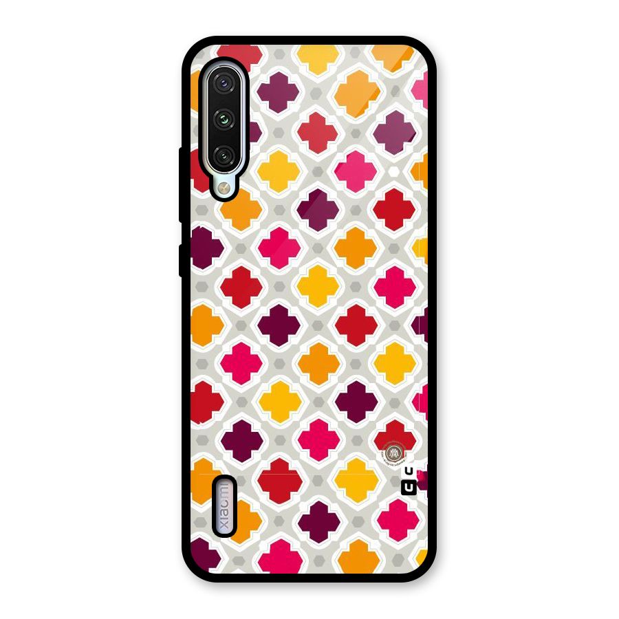 Bright Pattern Glass Back Case for Mi A3