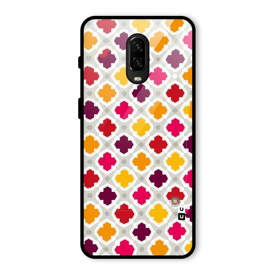 Bright Pattern Glass Back Case for OnePlus 6T