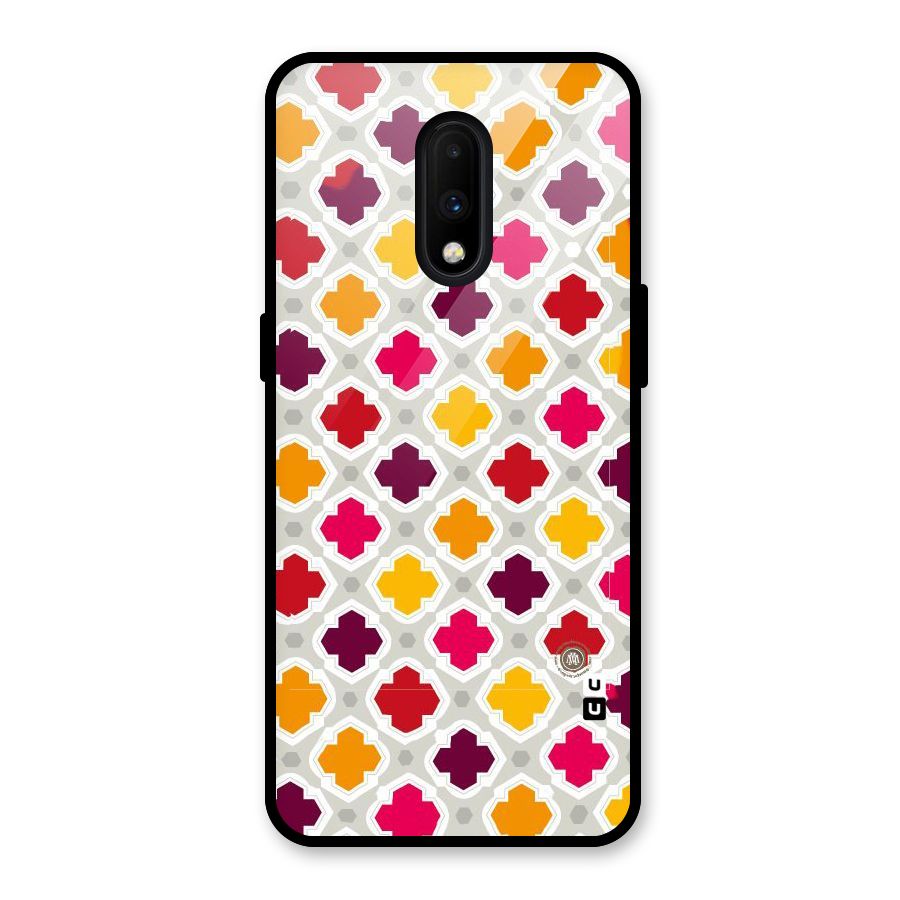Bright Pattern Glass Back Case for OnePlus 7