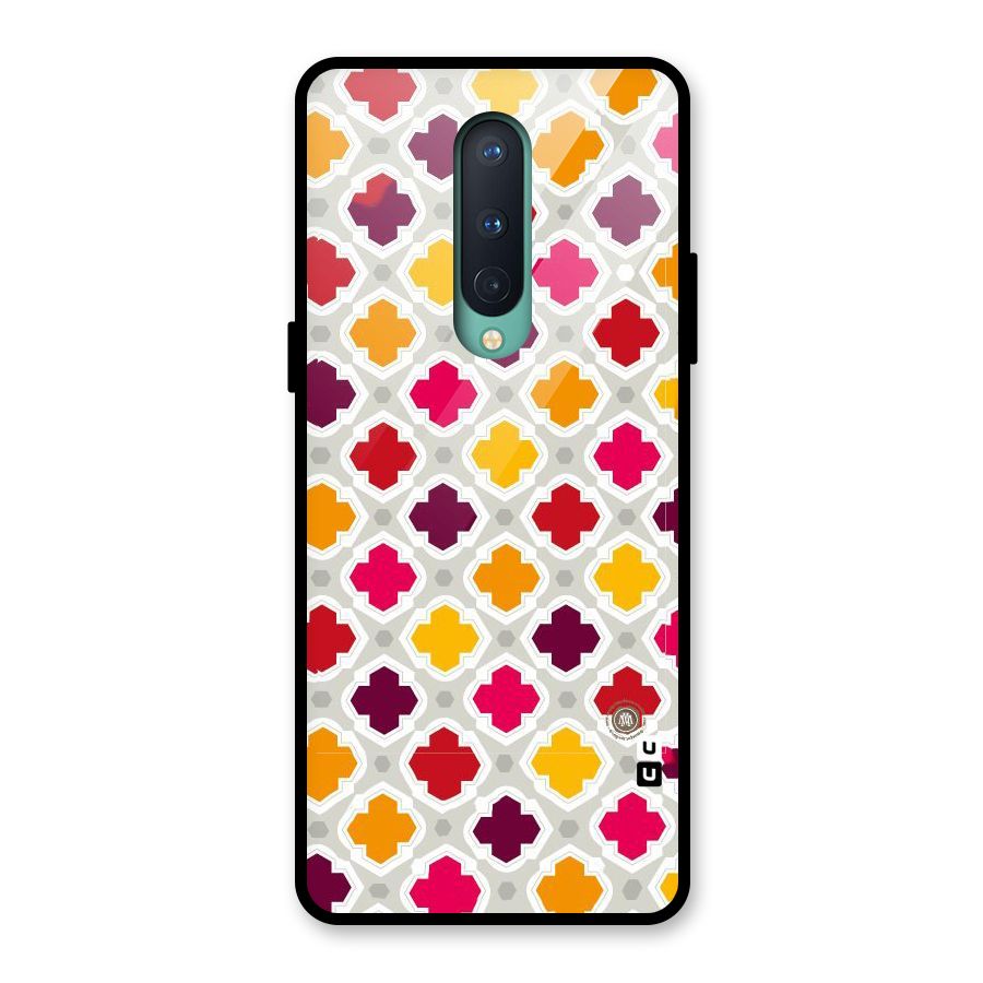 Bright Pattern Glass Back Case for OnePlus 8