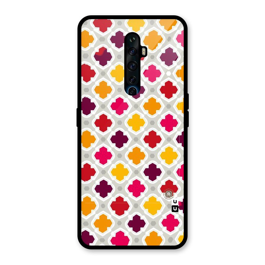 Bright Pattern Glass Back Case for Oppo Reno2 F