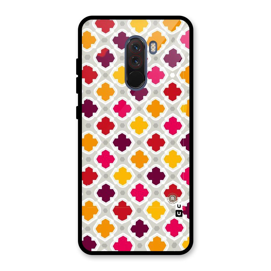 Bright Pattern Glass Back Case for Poco F1