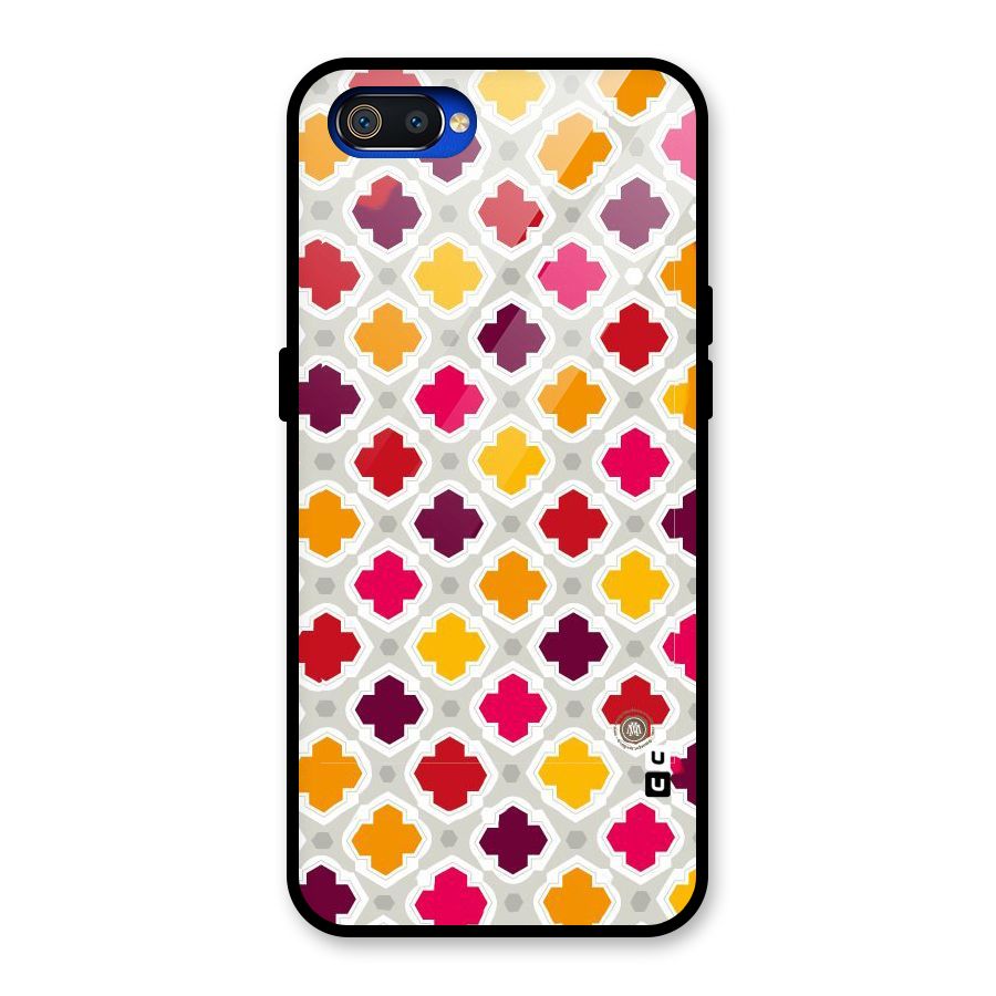 Bright Pattern Glass Back Case for Realme C2