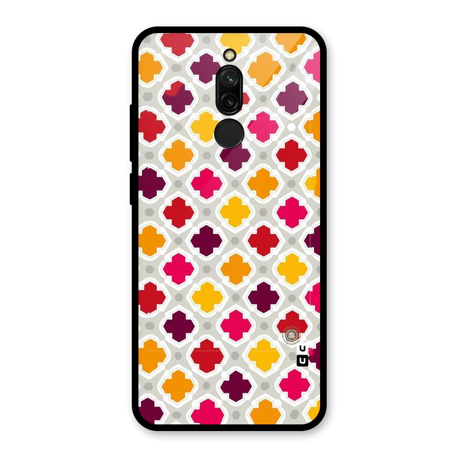 Bright Pattern Glass Back Case for Redmi 8