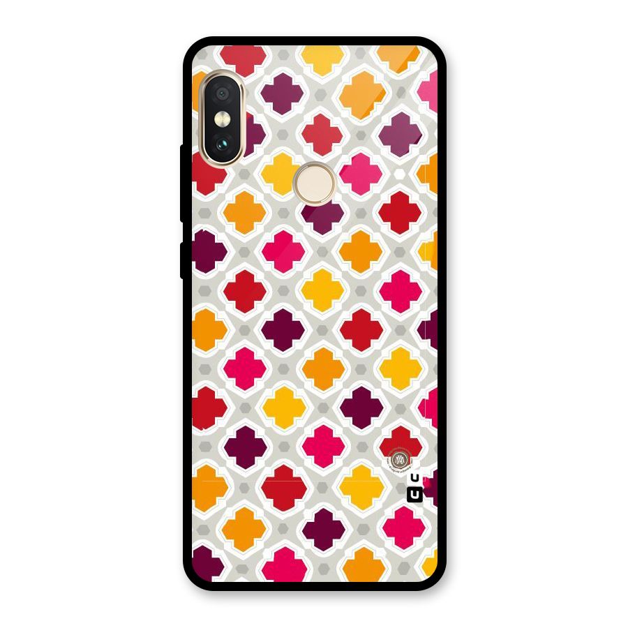 Bright Pattern Glass Back Case for Redmi Note 5 Pro