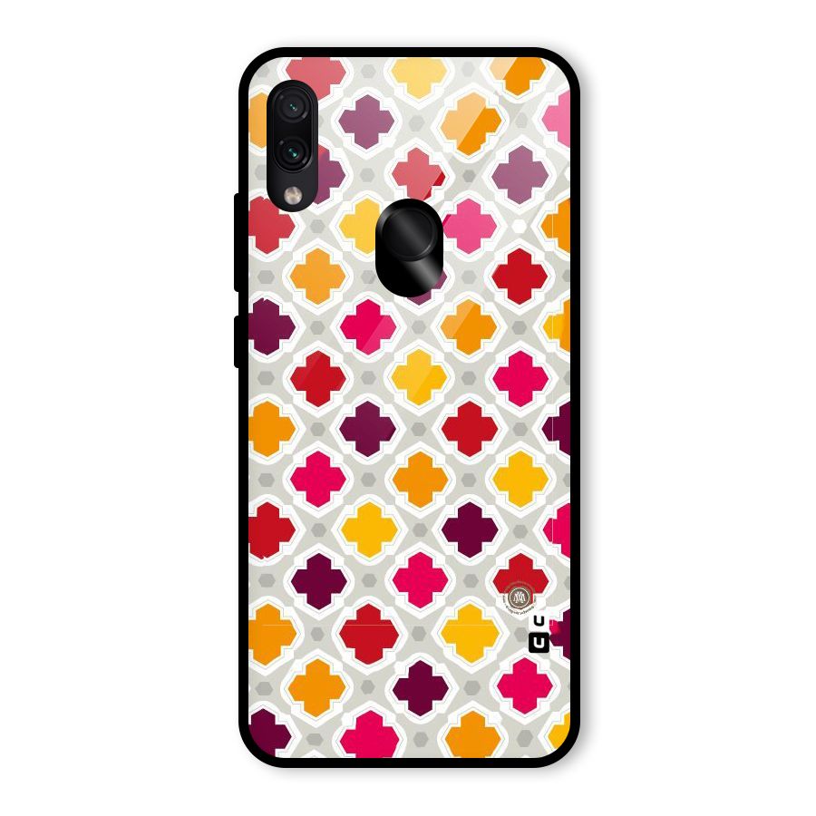 Bright Pattern Glass Back Case for Redmi Note 7 Pro