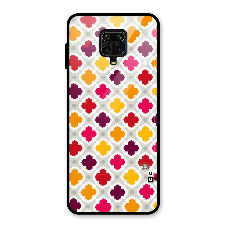 Bright Pattern Glass Back Case for Redmi Note 9 Pro