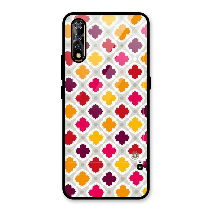 Bright Pattern Glass Back Case for Vivo S1