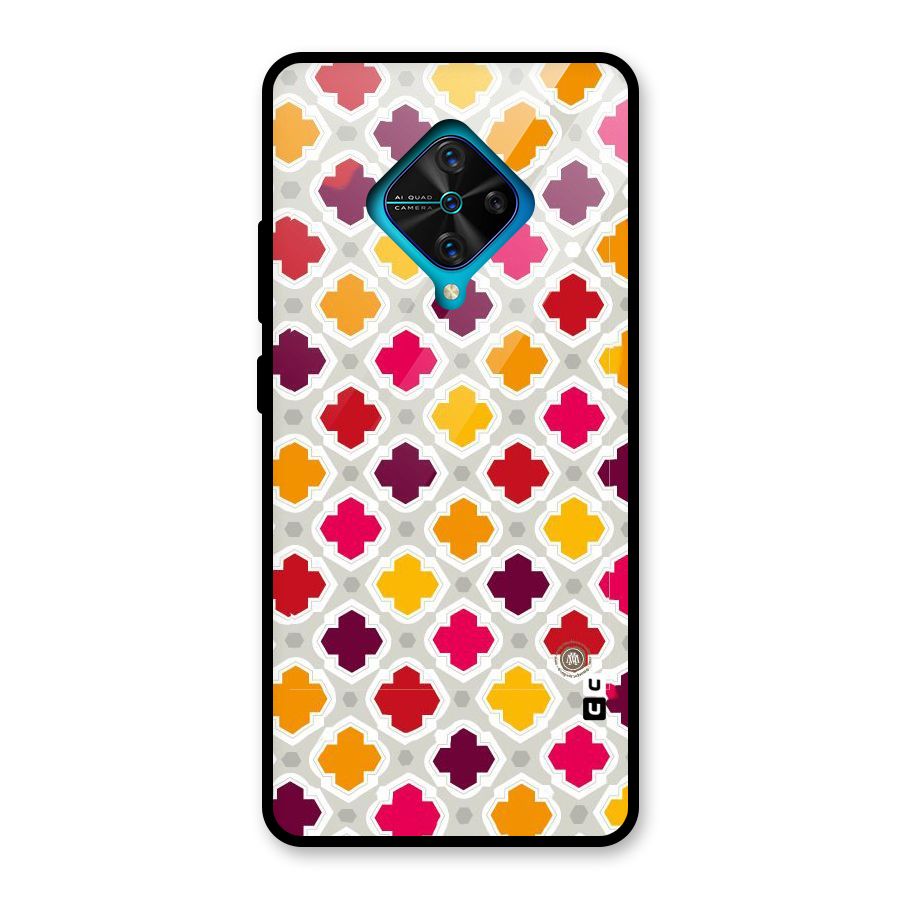 Bright Pattern Glass Back Case for Vivo S1 Pro