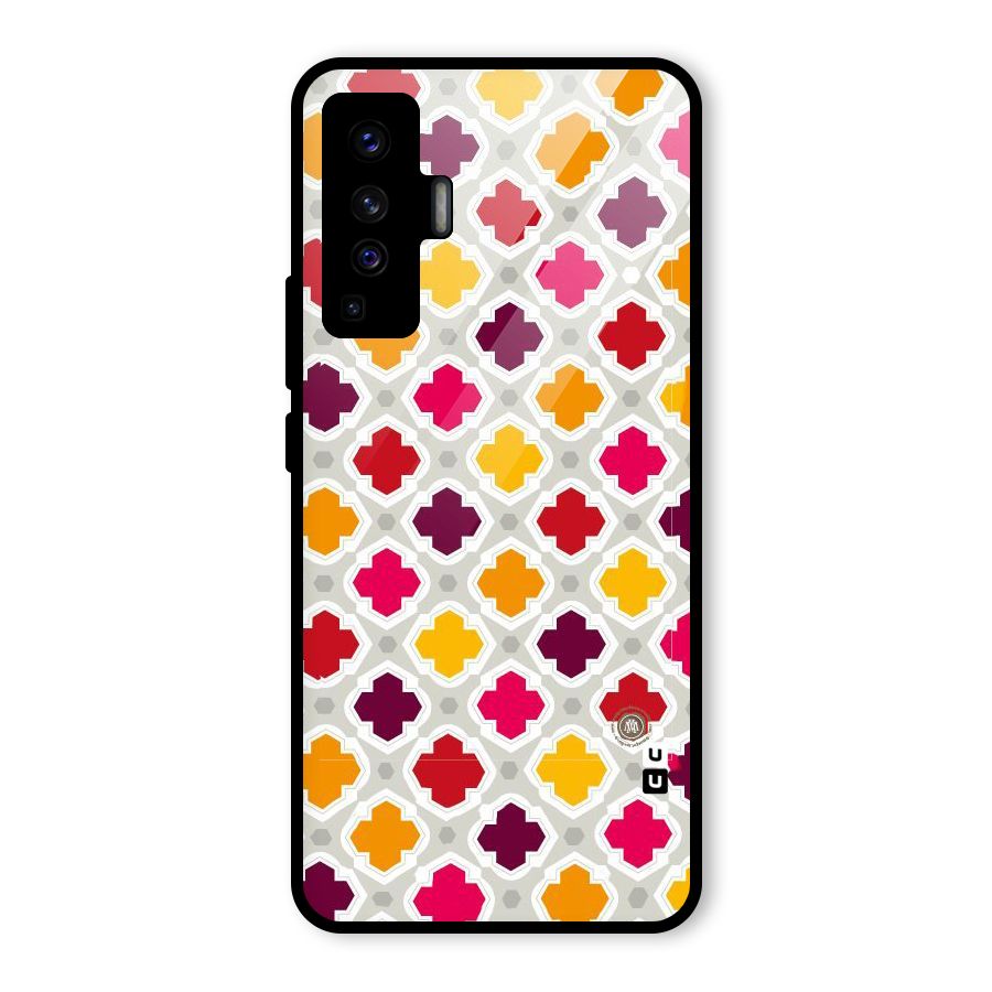 Bright Pattern Glass Back Case for Vivo X50