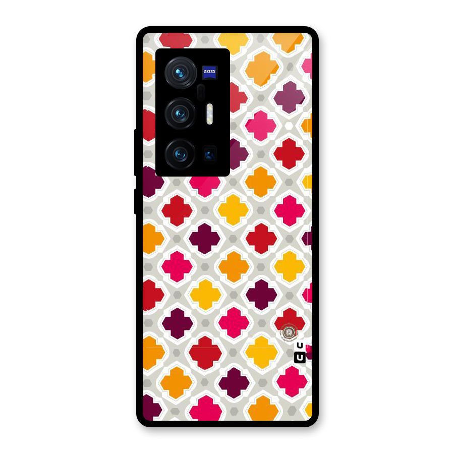 Bright Pattern Glass Back Case for Vivo X70 Pro Plus