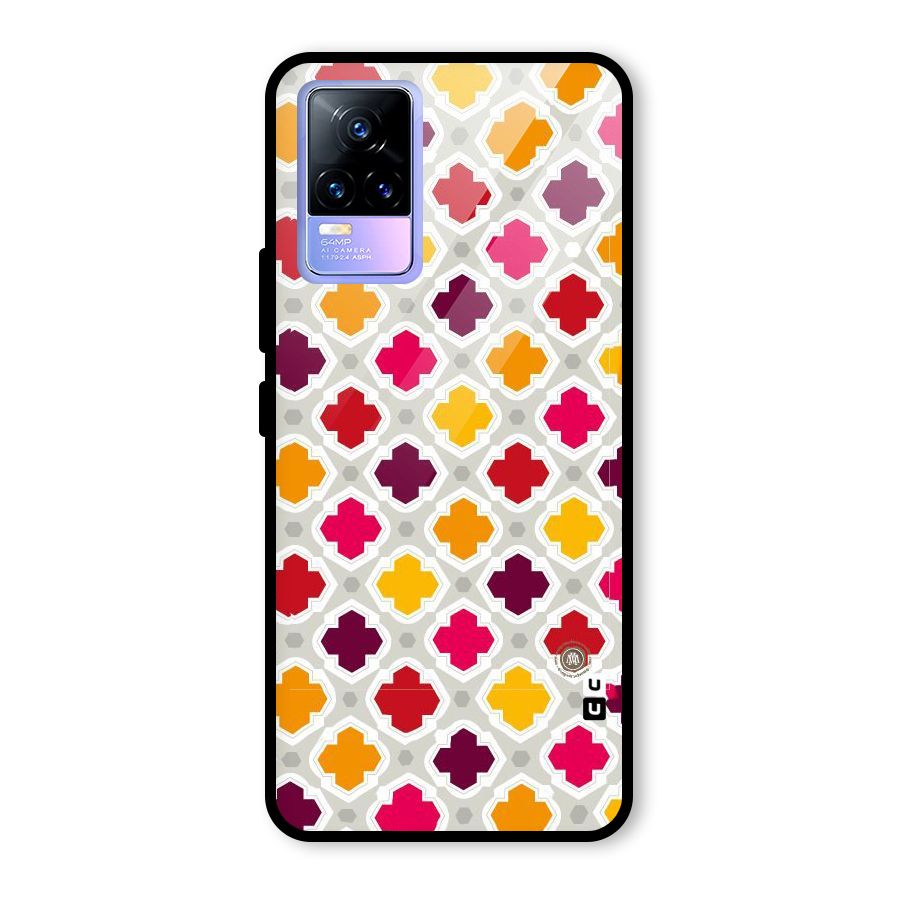 Bright Pattern Glass Back Case for Vivo Y73