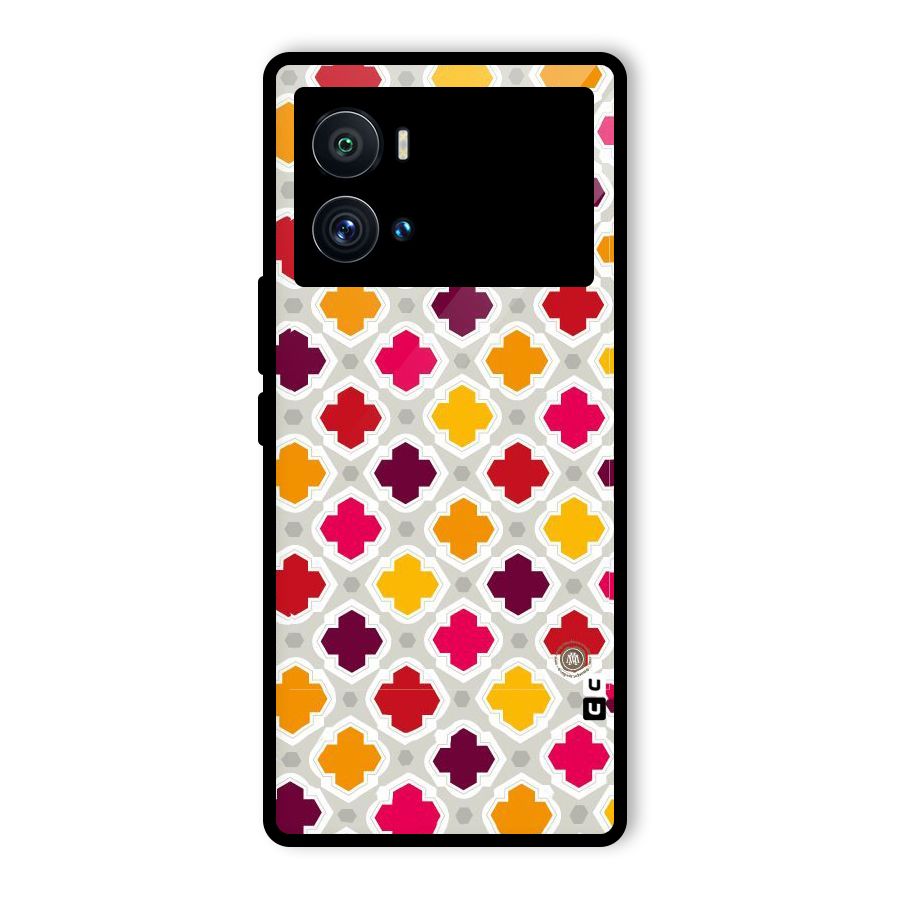 Bright Pattern Glass Back Case for Vivo iQOO 9 Pro