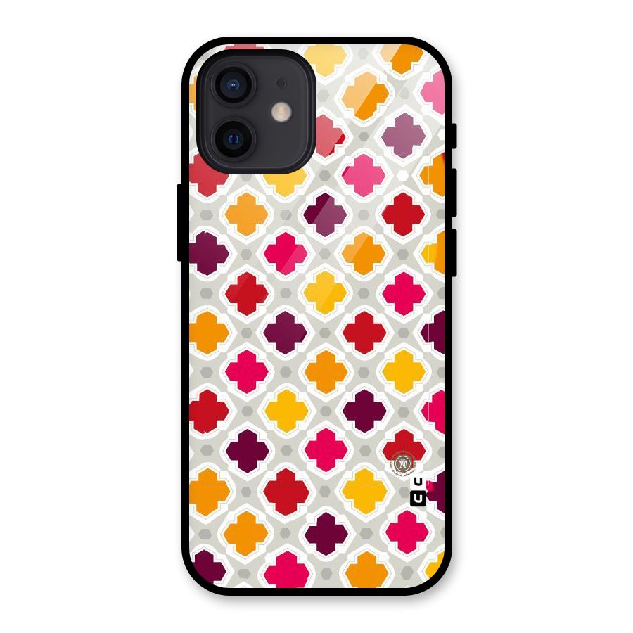Bright Pattern Glass Back Case for iPhone 12