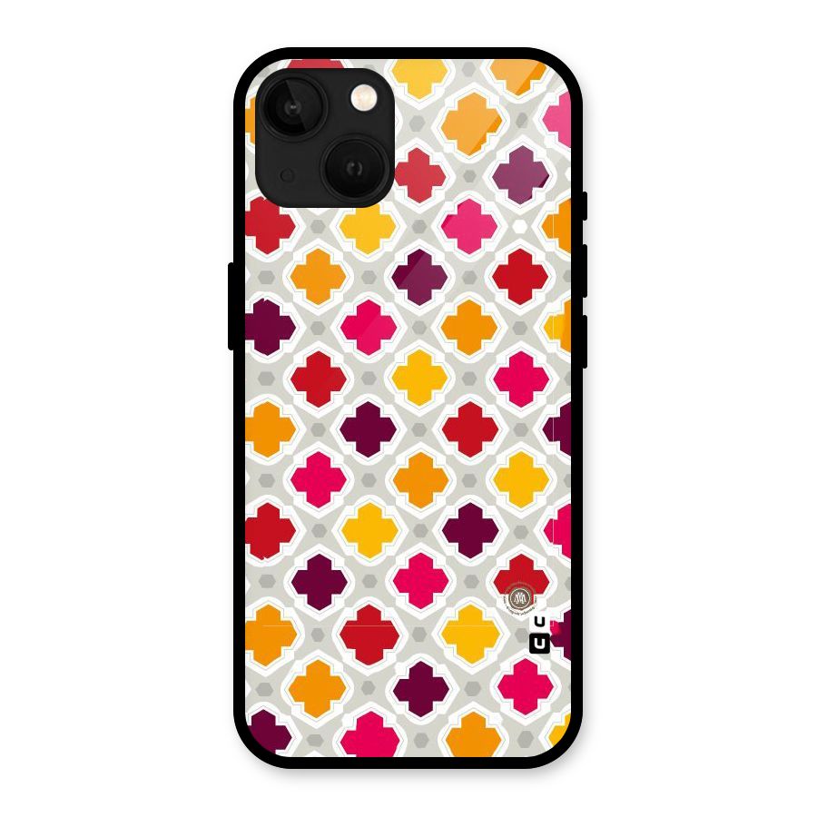 Bright Pattern Glass Back Case for iPhone 13