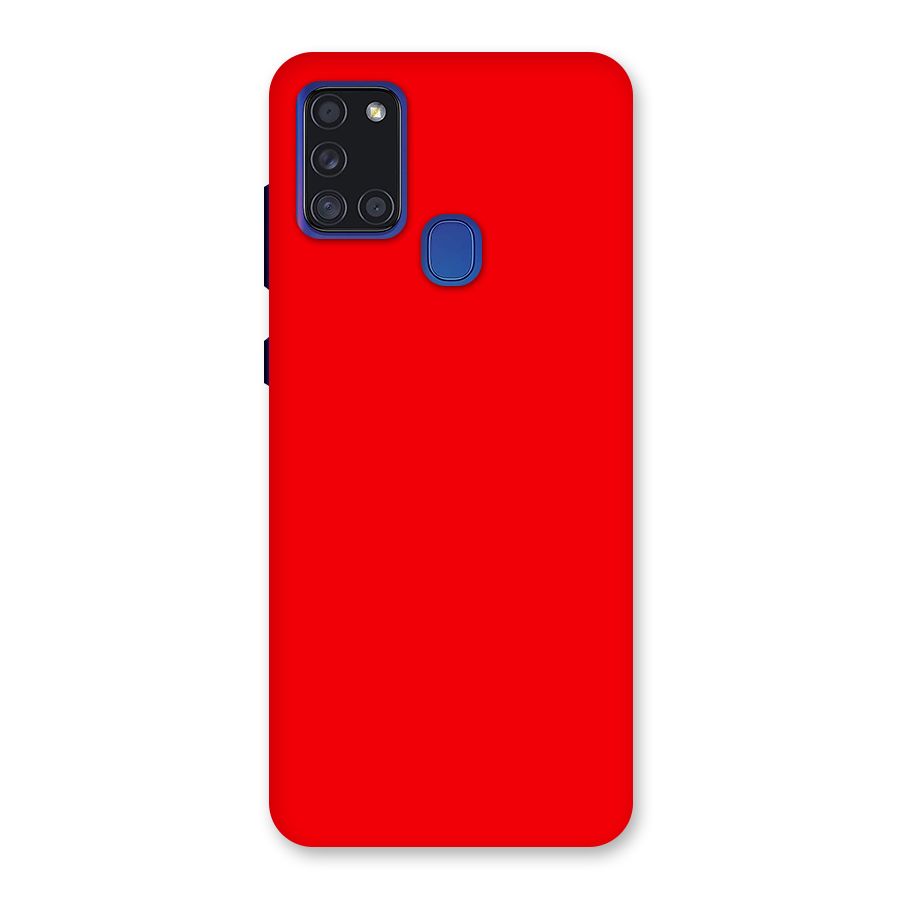 Bright Red Back Case for Galaxy A21s