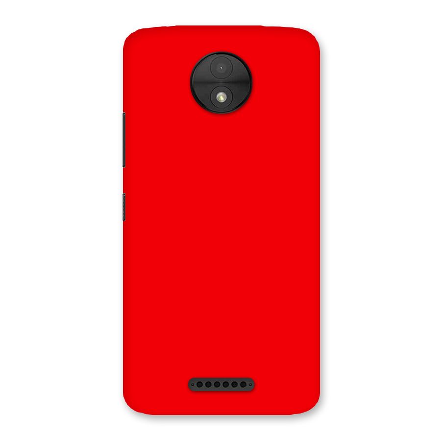 Bright Red Back Case for Moto C