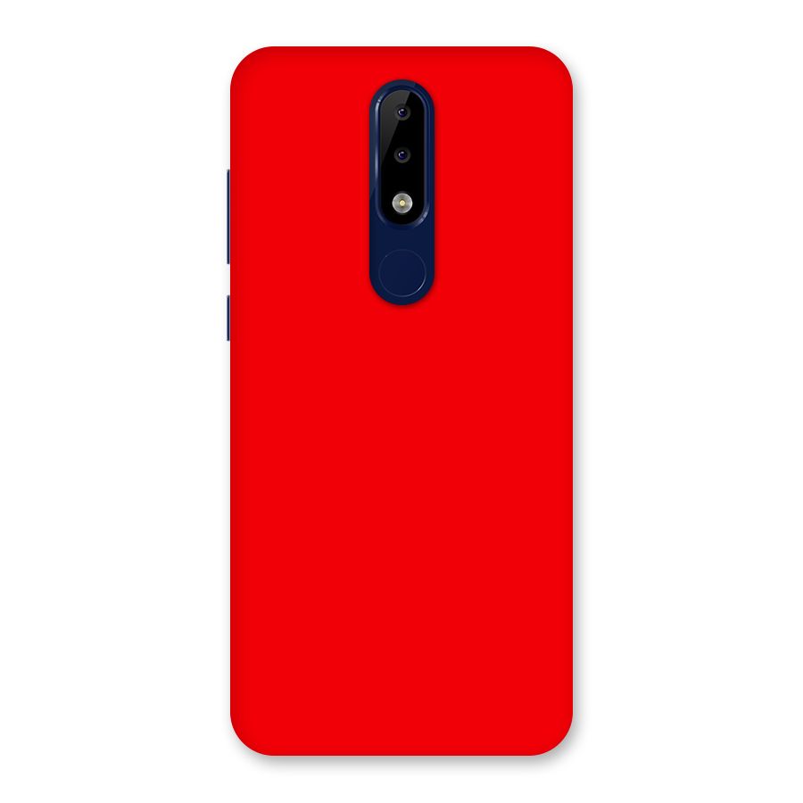 Bright Red Back Case for Nokia 5.1 Plus