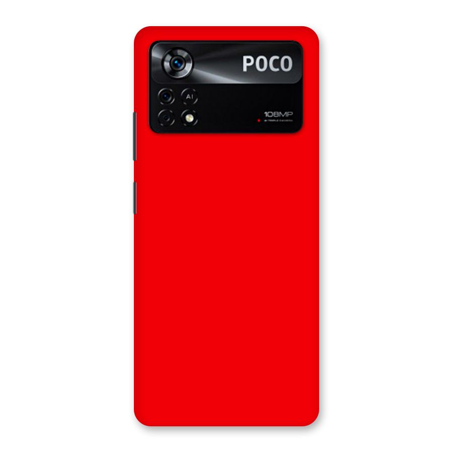 Bright Red Back Case for Poco X4 Pro 5G